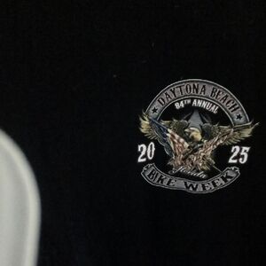 Daytona Beach 2025 Men's Black Graphic Tee